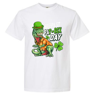 Happy St PaTRex Dinosaur Saint Patrick's Day Garment-Dyed Heavyweight T-Shirt