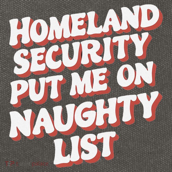 Homeland Security Put Me On The Naughty List Xmas Cotton Canvas Backpack