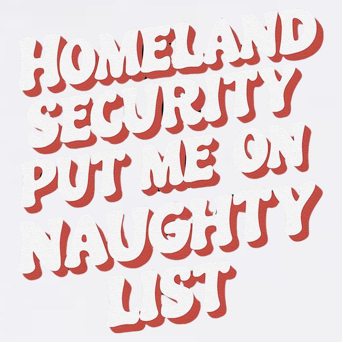 Homeland Security Put Me On The Naughty List Xmas Garment-Dyed Sweatshirt