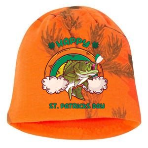 Happy St Patrick's Day Fishing Funny Fishing St Patricks Day Great Gift Kati - Camo Knit Beanie