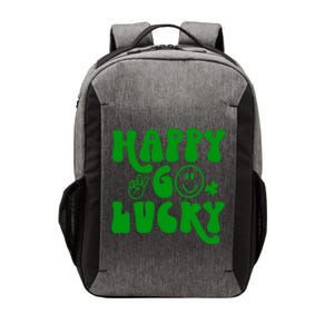 Happy St Patricks Day Go Lucky Irish Shamrock Retro Groovy Gift Vector Backpack