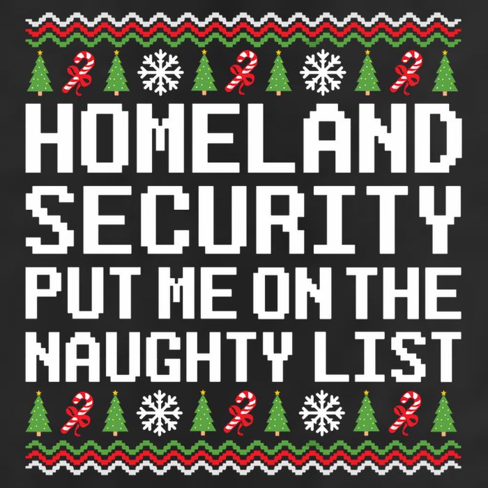 Homeland Security Put Me On The Naughty List Ugly Christmas Trucker Hat