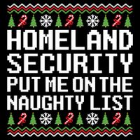 Homeland Security Put Me On The Naughty List Ugly Christmas Wool Snapback Cap