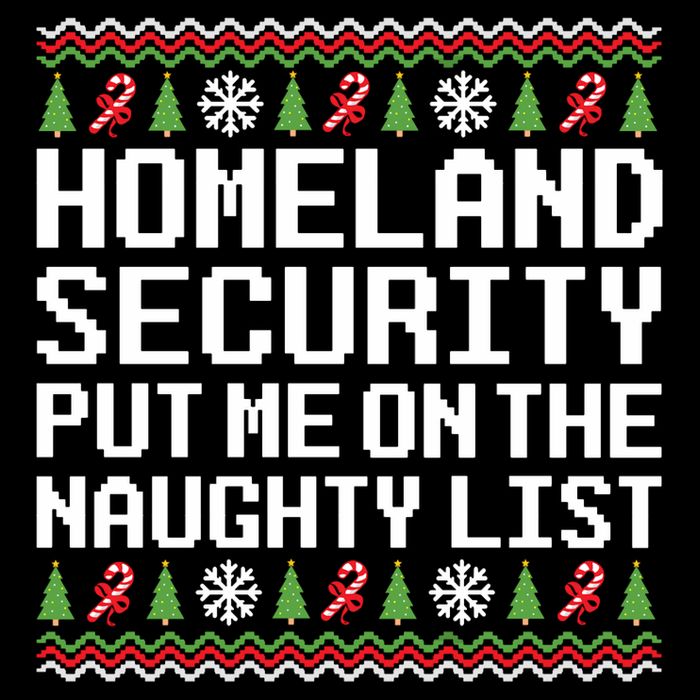 Homeland Security Put Me On The Naughty List Ugly Christmas Wool Snapback Cap