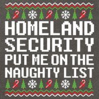 Homeland Security Put Me On The Naughty List Ugly Christmas Cotton Canvas Backpack