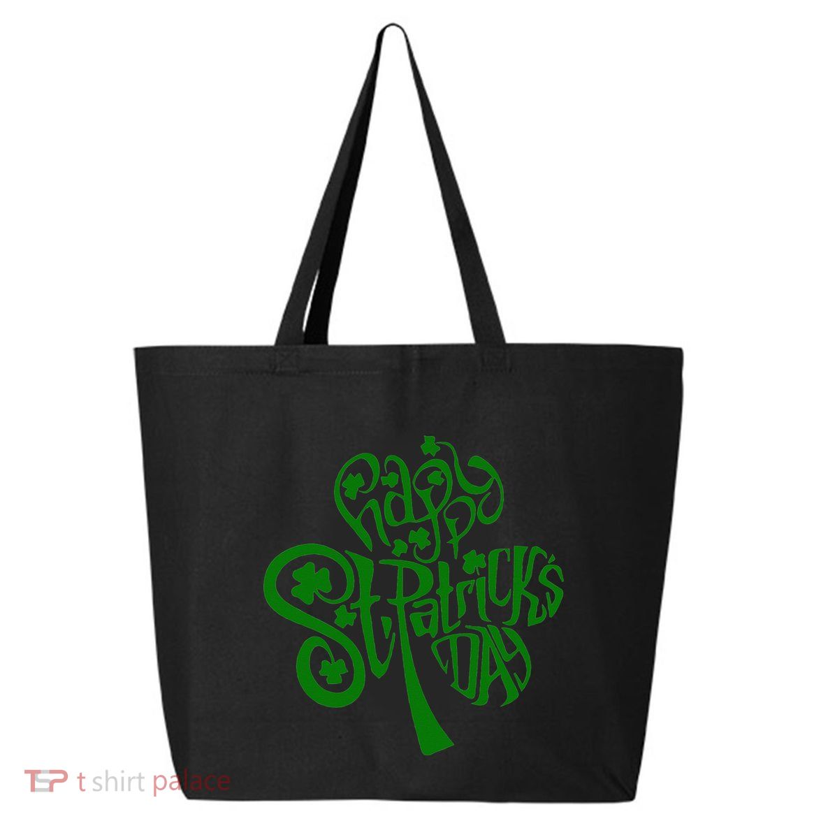 Happy St Patrick's Day Shamrock Clover Irish 25L Jumbo Tote