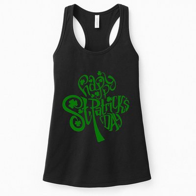 Happy St Patrick's Day Shamrock Clover Irish Womens Tank Top