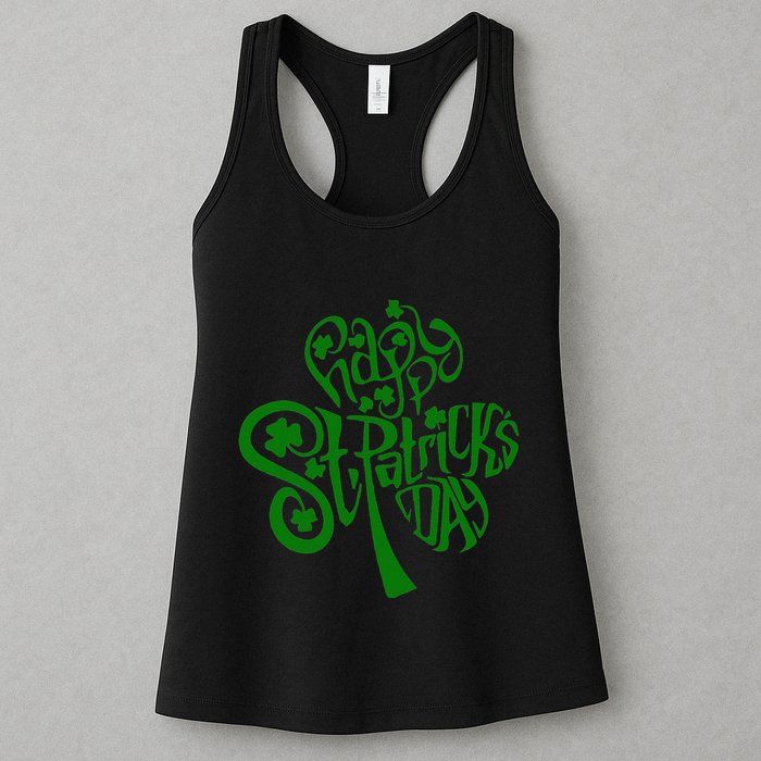Happy St Patrick's Day Shamrock Clover Irish Womens Tank Top