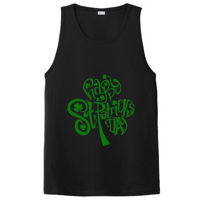 Happy St Patrick's Day Shamrock Clover Irish PosiCharge Competitor Tank