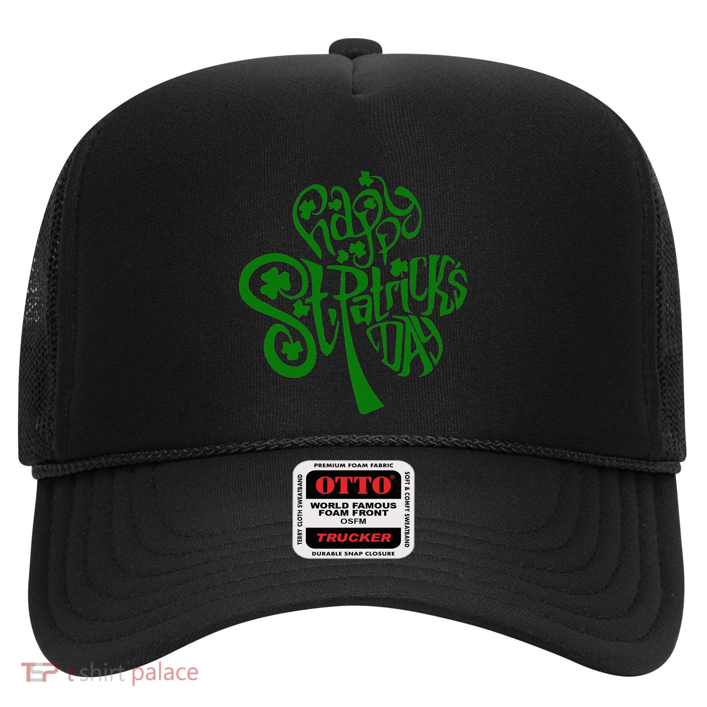 Happy St Patrick's Day Shamrock Clover Irish Trucker Hat