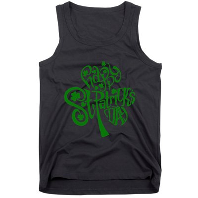 Happy St Patrick's Day Shamrock Clover Irish Tank Top