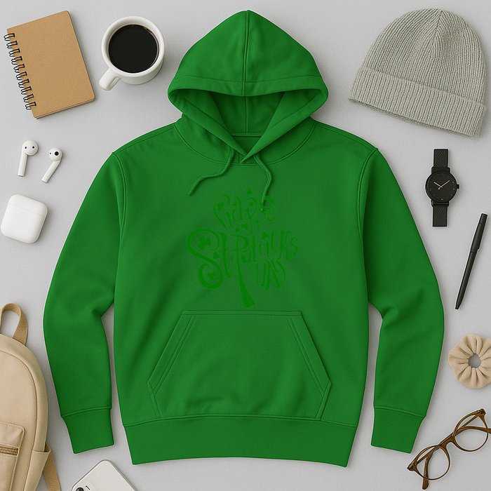 Happy St Patrick's Day Shamrock Clover Irish Hoodie