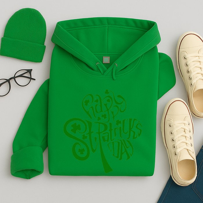 Happy St Patrick's Day Shamrock Clover Irish Hoodie