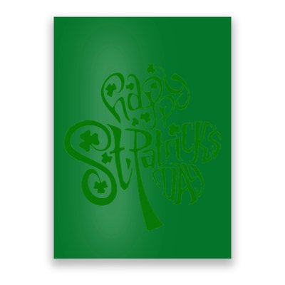 Happy St Patrick's Day Shamrock Clover Irish Poster