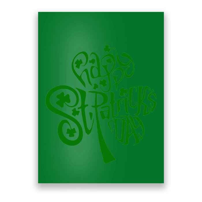 Happy St Patrick's Day Shamrock Clover Irish Poster