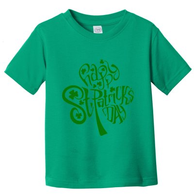 Happy St Patrick's Day Shamrock Clover Irish Toddler T-Shirt