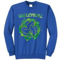 Happy St Patrick's Day Funny Gift Shamrock With Volleyball Sport Great Gift Sweatshirt