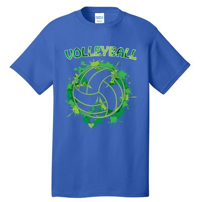 Happy St Patrick's Day Funny Gift Shamrock With Volleyball Sport Great Gift Tall T-Shirt