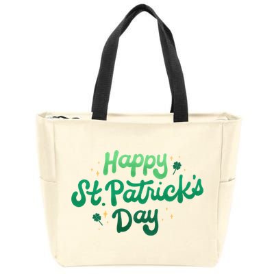 Happy St Patrick's Day Holiday Gift Zip Tote Bag