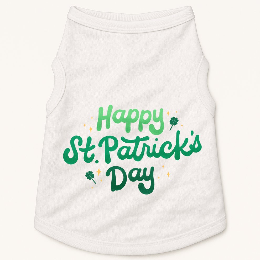 Happy St Patrick's Day Holiday Gift Doggie Tank