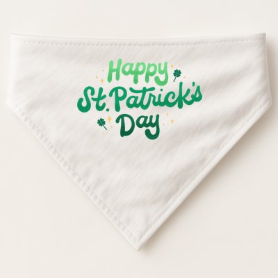 Happy St Patrick's Day Holiday Gift USA-Made Doggie Bandana