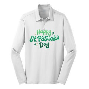 Happy St Patrick's Day Holiday Gift Silk Touch Performance Long Sleeve Polo