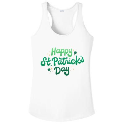 Happy St Patrick's Day Holiday Gift Ladies PosiCharge Competitor Racerback Tank
