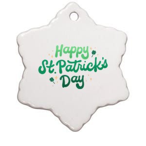 Happy St Patrick's Day Holiday Gift Ceramic Star Ornament