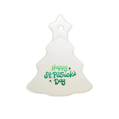 Happy St Patrick's Day Holiday Gift Ceramic Tree Ornament