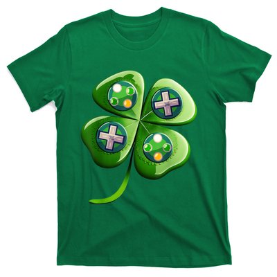 Happy St Patrick's Day Shamrock Video Gamer Gaming s Boys  T-Shirt