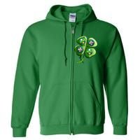 Happy St Patrick's Day Shamrock Video Gamer Gaming s Boys  Full Zip Hoodie