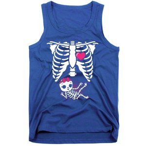 Halloween Skeleton Pregnancy Xray Funny Pregnant Great Gift Tank Top