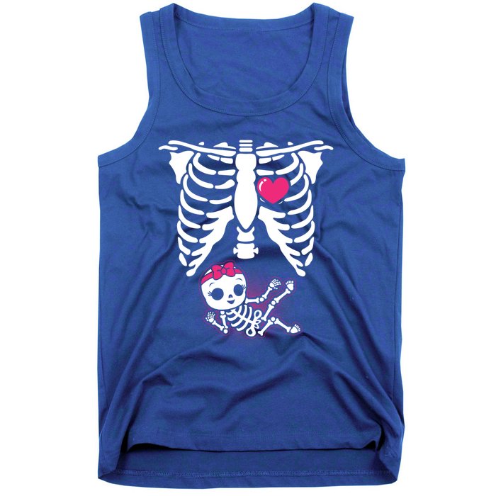 Halloween Skeleton Pregnancy Xray Funny Pregnant Great Gift Tank Top