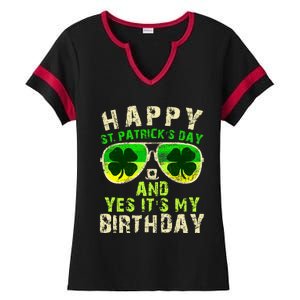 Happy St Patricks Day Birthday Saint Paddys Ladies Halftime Notch Neck Tee