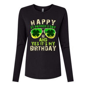 Happy St Patricks Day Birthday Saint Paddys Womens Cotton Relaxed Long Sleeve T-Shirt