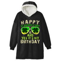 Happy St Patricks Day Birthday Saint Paddys Hooded Wearable Blanket