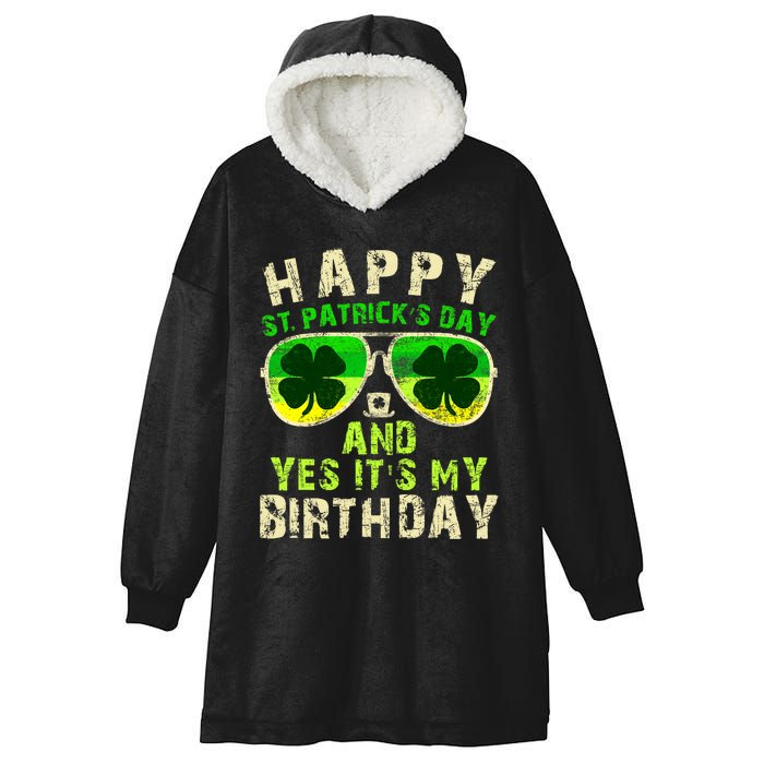 Happy St Patricks Day Birthday Saint Paddys Hooded Wearable Blanket