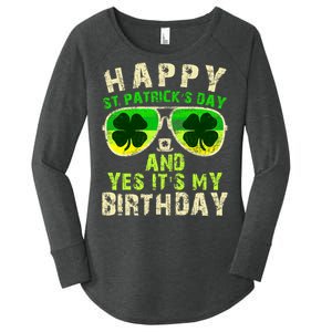 Happy St Patricks Day Birthday Saint Paddys Women's Perfect Tri Tunic Long Sleeve Shirt