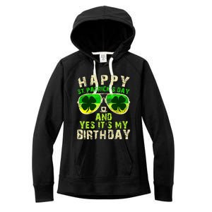 Happy St Patricks Day Birthday Saint Paddys Women's Fleece Hoodie