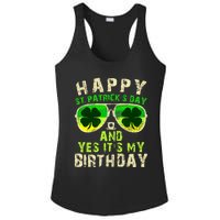 Happy St Patricks Day Birthday Saint Paddys Ladies PosiCharge Competitor Racerback Tank