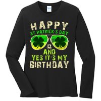 Happy St Patricks Day Birthday Saint Paddys Ladies Long Sleeve Shirt