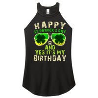 Happy St Patricks Day Birthday Saint Paddys Women's Perfect Tri Rocker Tank