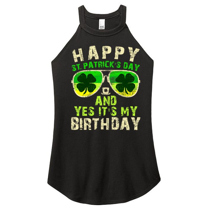 Happy St Patricks Day Birthday Saint Paddys Women's Perfect Tri Rocker Tank