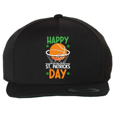 Happy St Patrick's Day St Patrick's Day Basketball Sport Fan Cool Gift Wool Snapback Cap