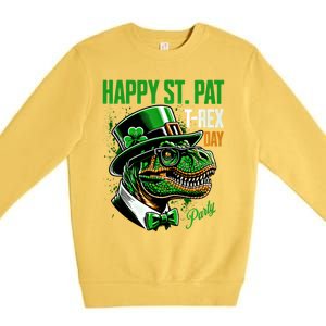 Happy St Pat Rex Day Dino St Patricks Day Premium Crewneck Sweatshirt