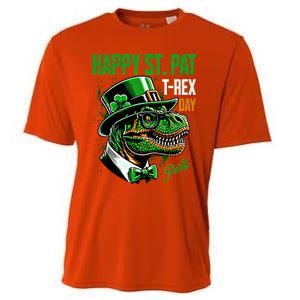 Happy St Pat Rex Day Dino St Patricks Day Cooling Performance Crew T-Shirt