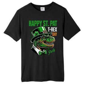 Happy St Pat Rex Day Dino St Patricks Day Tall Fusion ChromaSoft Performance T-Shirt