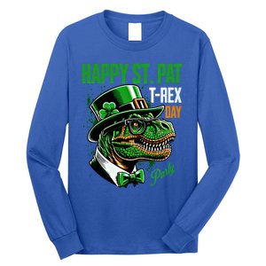 Happy St Pat Rex Day Dino St Patricks Day Long Sleeve Shirt