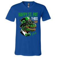 Happy St Pat Rex Day Dino St Patricks Day V-Neck T-Shirt