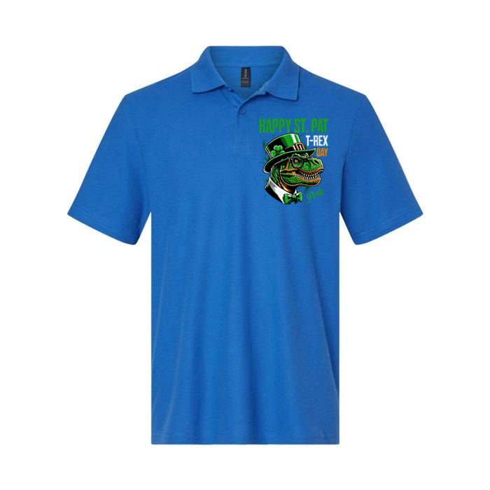 Happy St Pat Rex Day Dino St Patricks Day Softstyle Adult Sport Polo